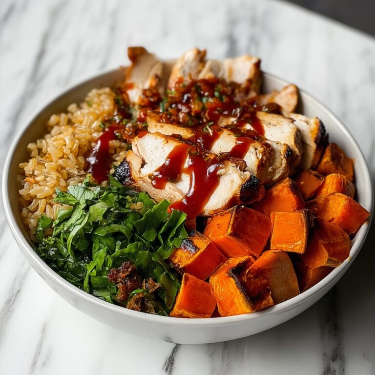 BBQ Chicken & Roasted Sweet Potato Bowls Recipe