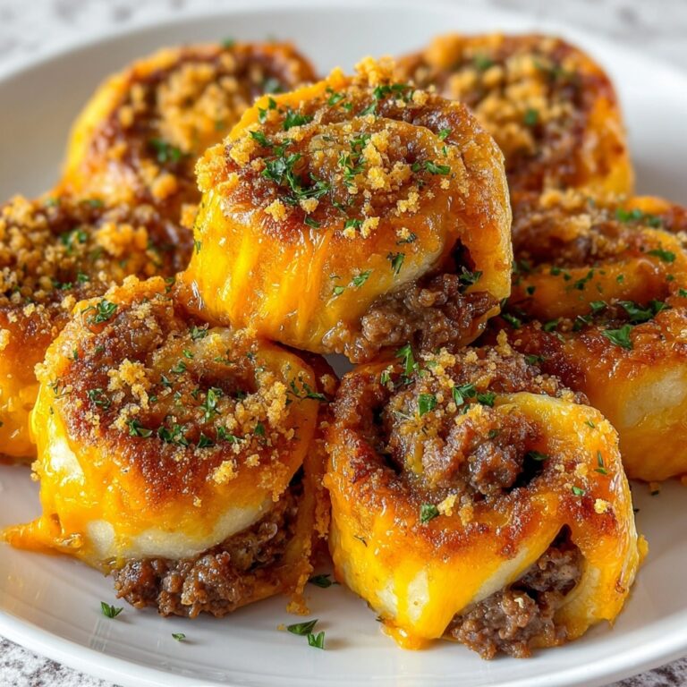 Garlic Butter Cheeseburger Rollups Recipe