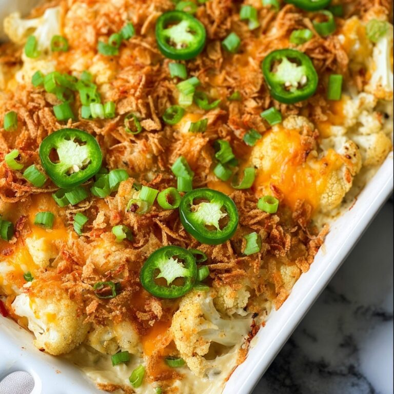 Jalapeño Buffalo Chicken Cauliflower Casserole Recipe