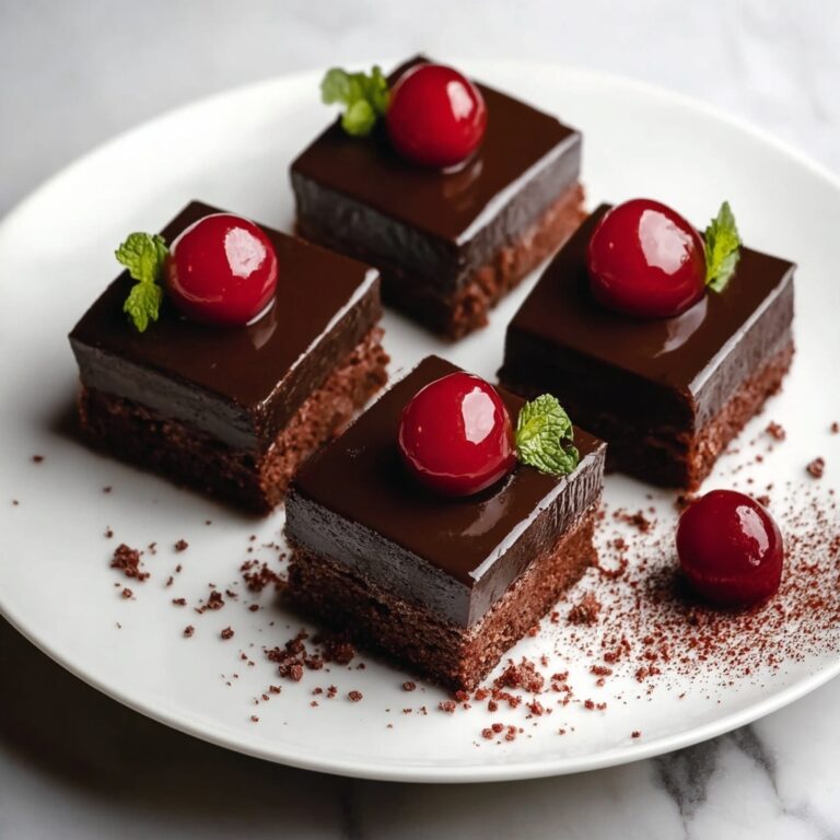 Dark Chocolate-Cherry Ganache Bars Recipe