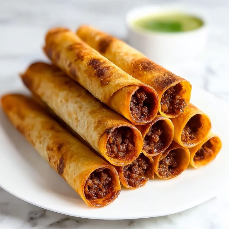 Cheesy Beef Baked Taquitos Recipe