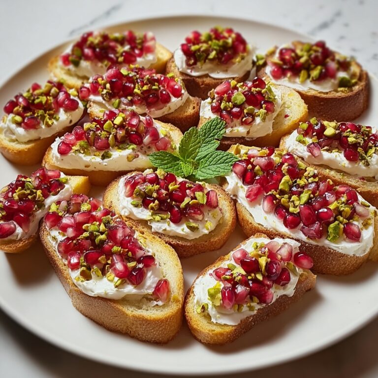 Pomegranate Pistachio Crostini Recipe