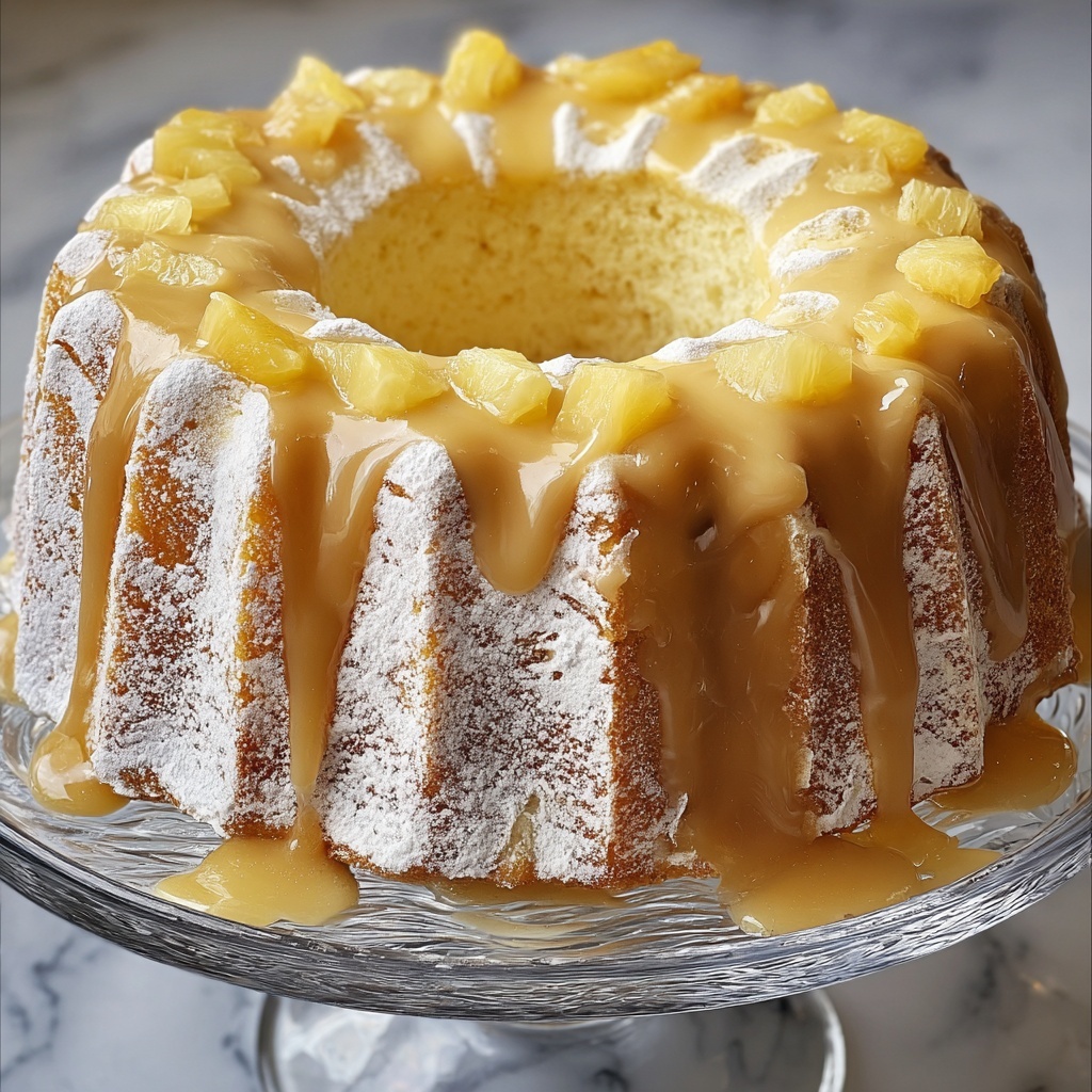 Pineapple Cream Cheese Pound Cake Recipe - Recipe Image