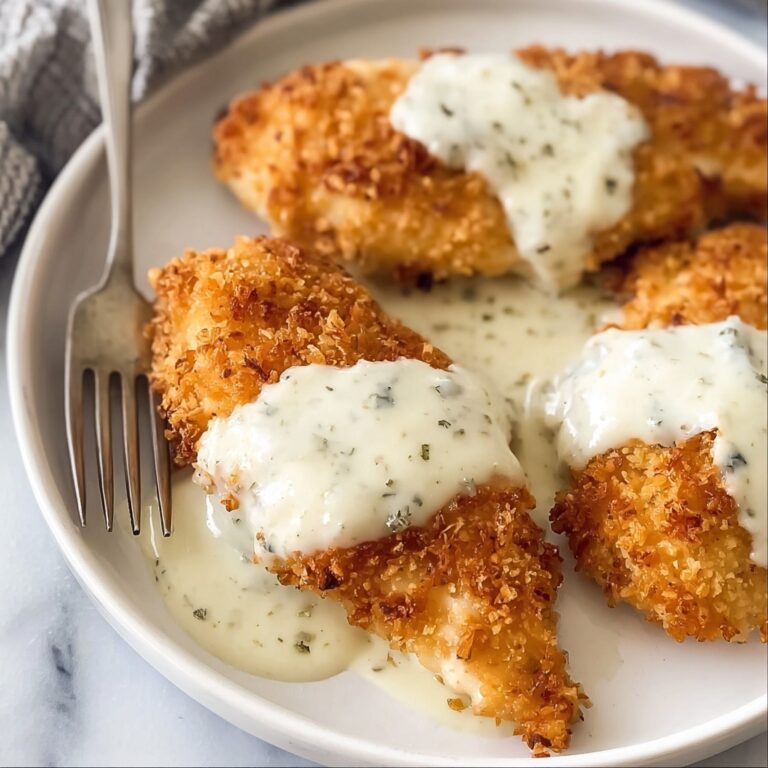 Parmesan Crusted Chicken with Garlic Sauce Recipe