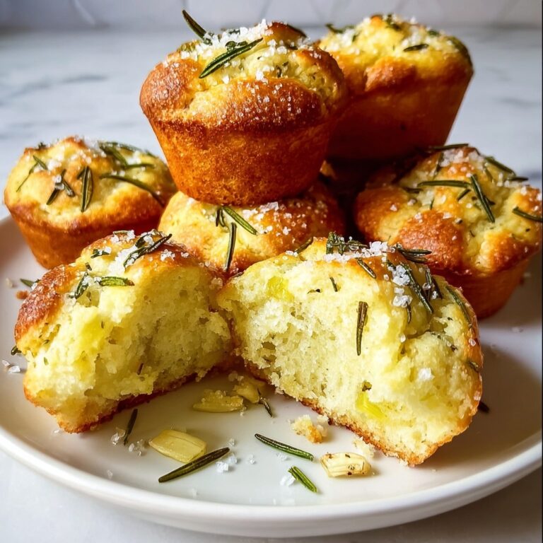 Garlic Rosemary Focaccia Muffins Recipe