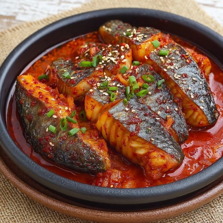 Mouthwatering Korean Spicy Braised Mackerel Recipe