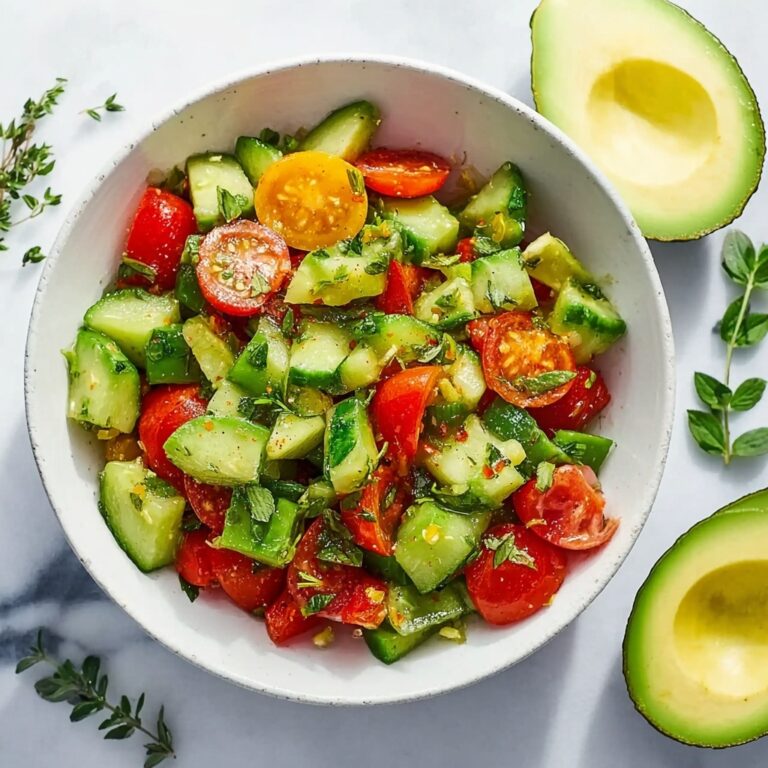 Cucumber Tomato Avocado Salad Recipe