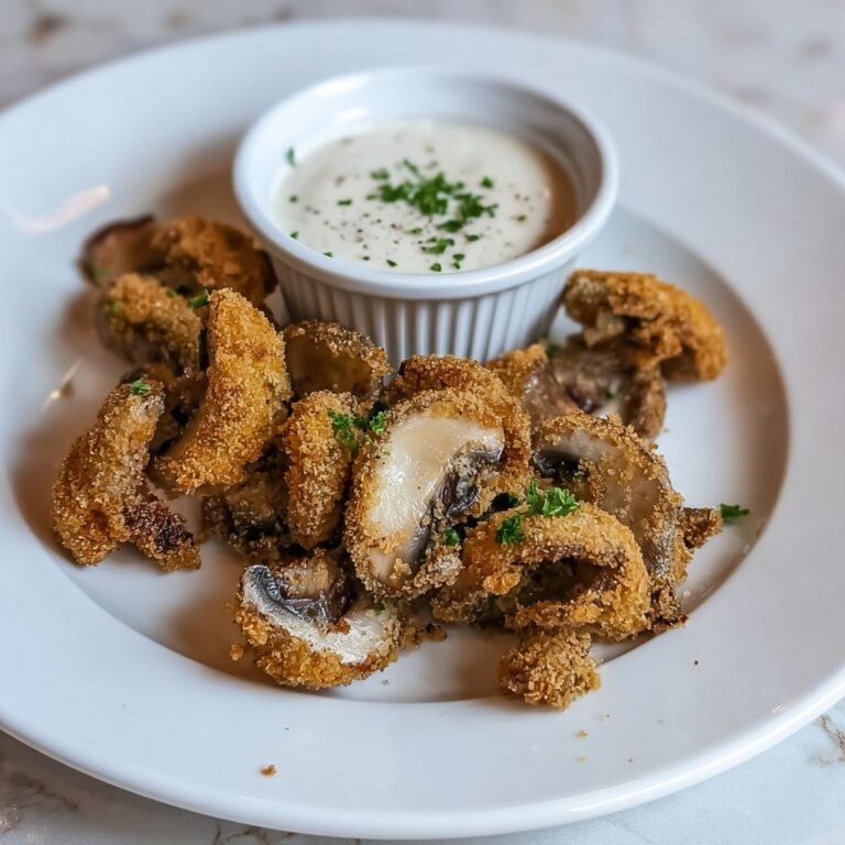 Crispy Fried Mushrooms with Cool Ranch Dip Recipe