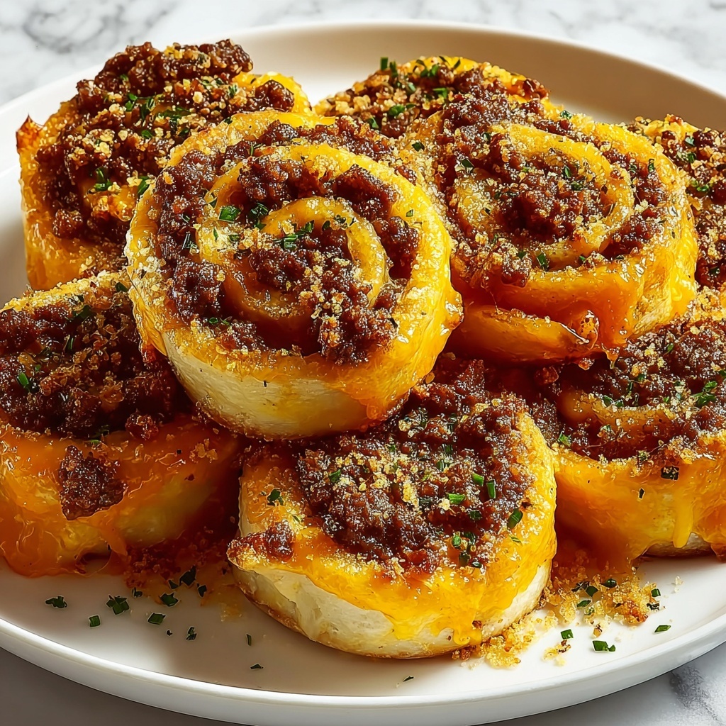 Garlic Butter Cheeseburger Rollups Recipe - Recipe Image