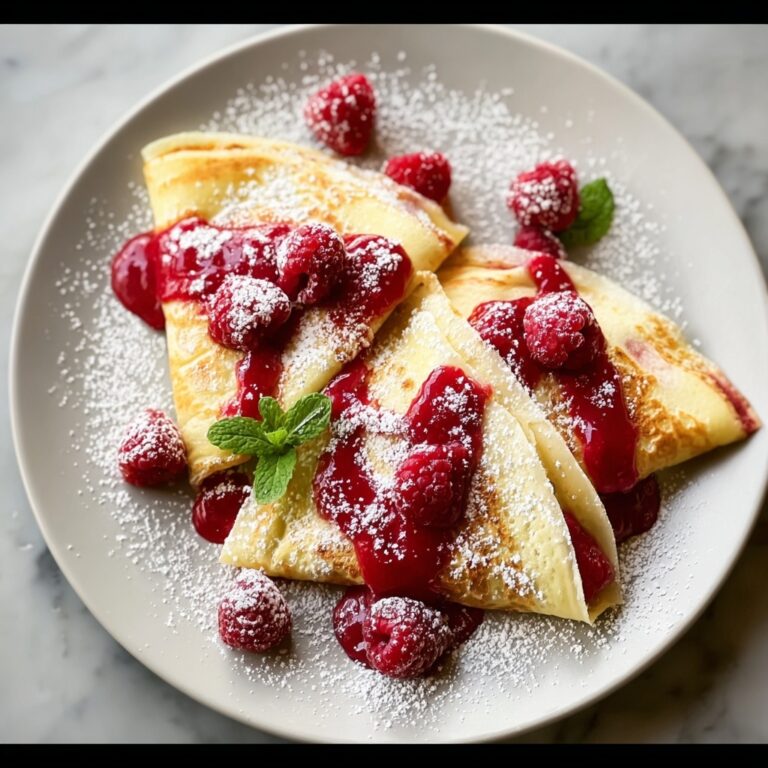 Crepes with Raspberry-Cassis Sauce Recipe