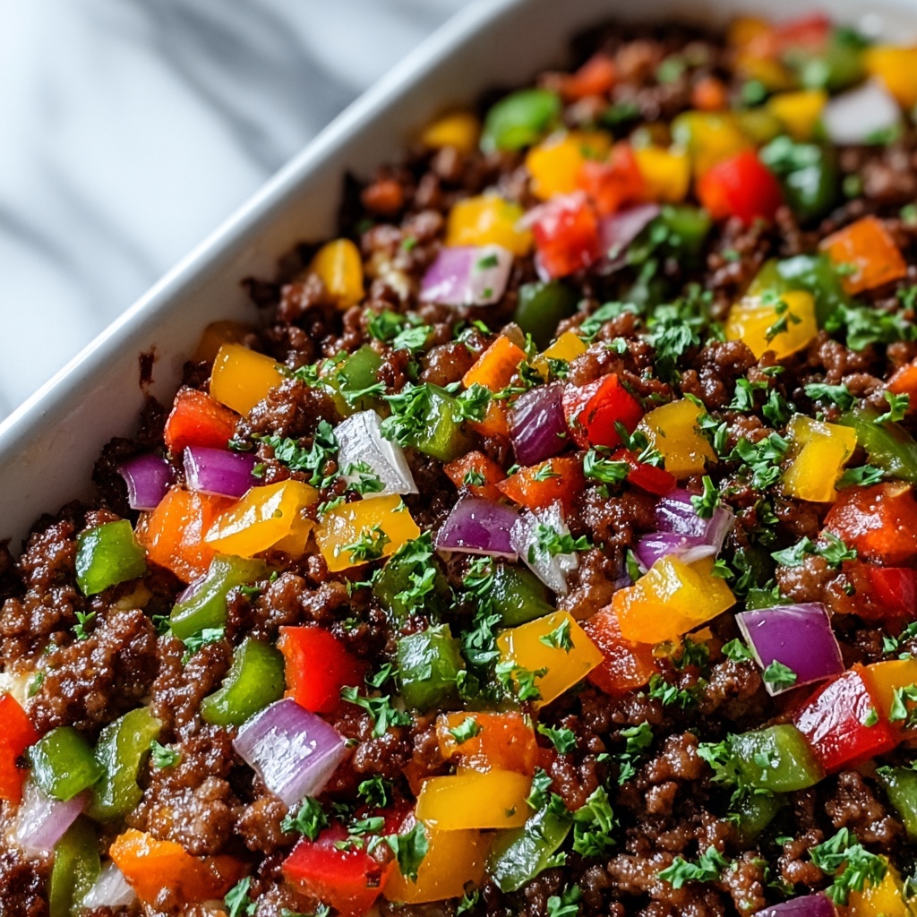 Mediterranean Ground Beef Stir Fry Recipe - Recipe Image
