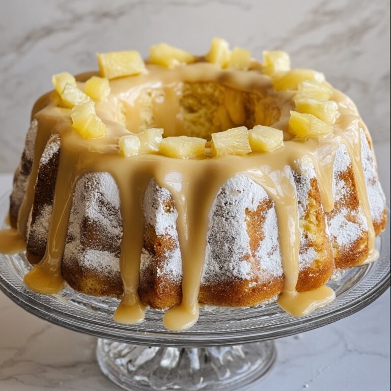 Pineapple Cream Cheese Pound Cake Recipe